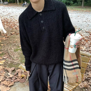 Oversized boucle color knit