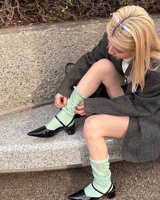 See-through knee-high socks