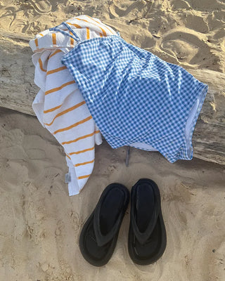 Gingham check one-piece swimwear