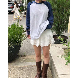 Solid Raglan Long Sleeve T-Shirt