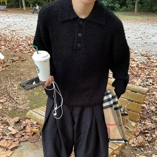 Oversized boucle color knit
