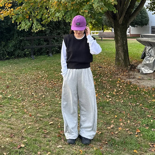 (Unisex) Basic Round Knit Vest
