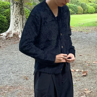 Boucle V-neck cardigan