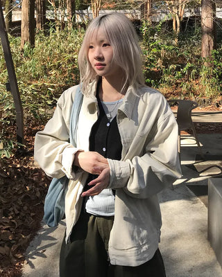 V-neck wool knit cardigan