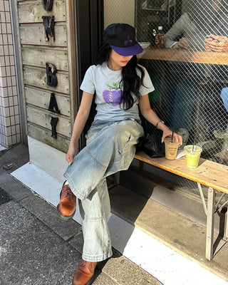 [1st Re-release] (ORIGINAL) Strawberry Lettering Slim T-Shirt