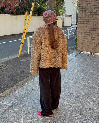 Drawstring waist velour pants