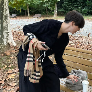 Boucle V-neck cardigan