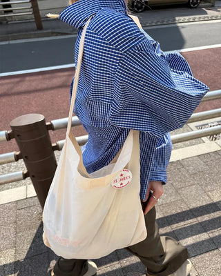 One-shoulder cotton bag