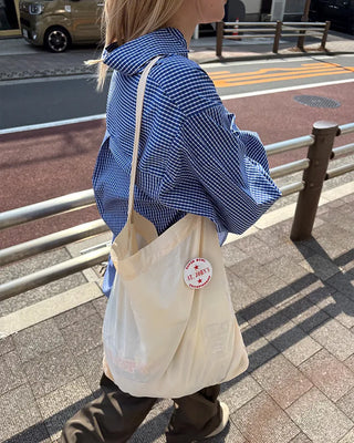 One-shoulder cotton bag