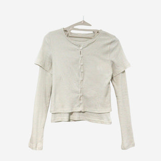 Layered long-sleeve T-shirt