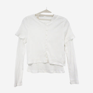 Layered long-sleeve T-shirt