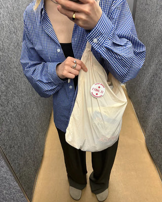 One-shoulder cotton bag