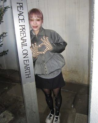 Padded Zip Peplum Jacket