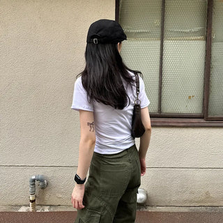 Shirred Off-Shoulder T-Shirt
