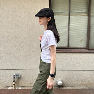 Shirred Off-Shoulder T-Shirt