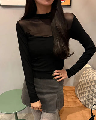 Slit A-line mini skirt