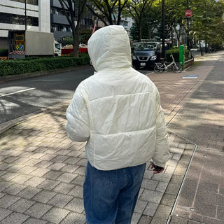 Ribbon Hooded Down Jumper
