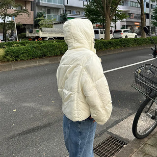 Ribbon Hooded Down Jumper
