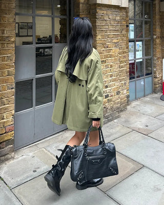 2-Way Studded Square Boston Bag