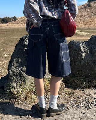 Carpenter Bermuda denim pants