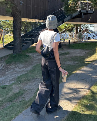 Summer Rigid Wide Denim Pants