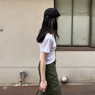 Shirred Off-Shoulder T-Shirt