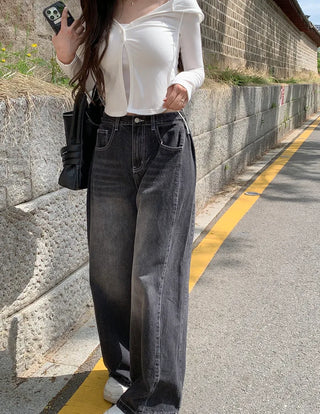 Snap wide pants