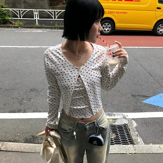 Flower Camisole Cardigan Set