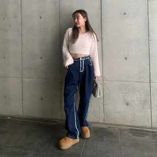 Mohair cropped knit