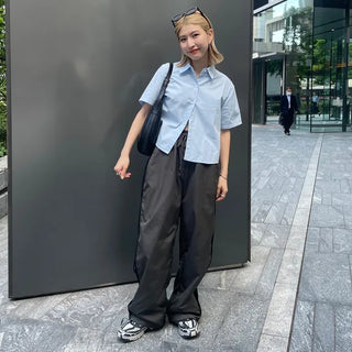 Spring Nylon Bicolor Pants