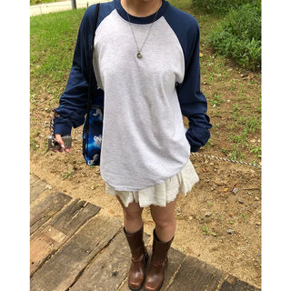 Solid Raglan Long Sleeve T-Shirt