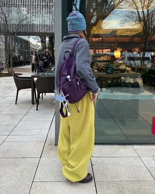 Drawstring Point Multi-Pocket Backpack