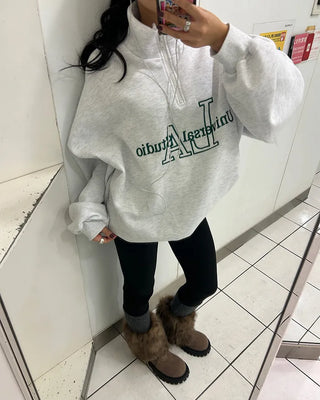 Rib-knit warmer layered leggings