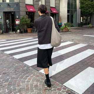 Elastic waist half slacks
