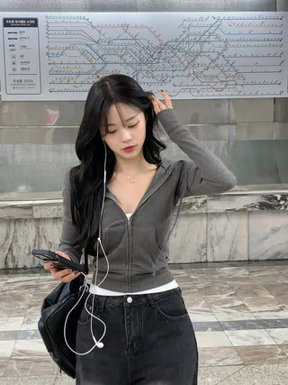 Slim Rib Hoodie