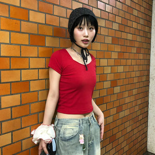 Square Rib Short-Sleeve T-Shirt
