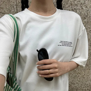 (Unisex) Moon Lettering Short-Sleeve T-Shirt