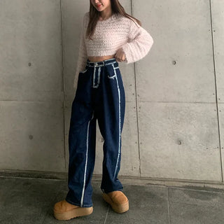Mohair cropped knit