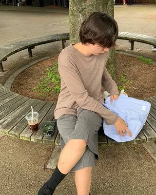 (Unisex) Striped Bermuda Shorts