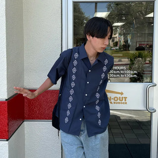 Open-collar shirt