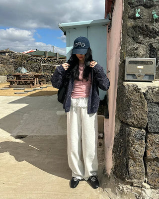 Flower Zip Hoodie
