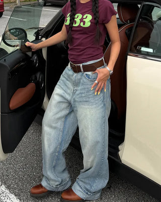 (Unisex) Unique Double Hip Pocket Jeans