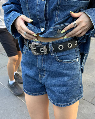 Big Eyelet Western Buckle Belt
