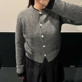 Two-tone layered style cardigan
