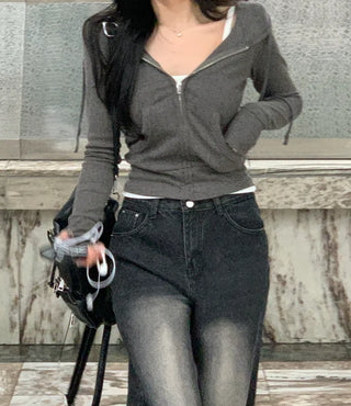 Slim Rib Hoodie