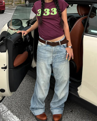 (Unisex) Unique Double Hip Pocket Jeans