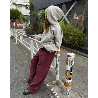 Corduroy wide-leg pants