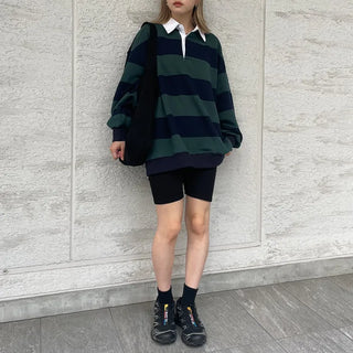 Unisex striped color sweatshirt