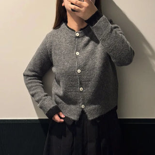 Two-tone layered style cardigan