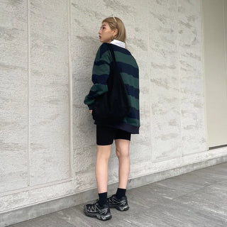 Unisex striped color sweatshirt